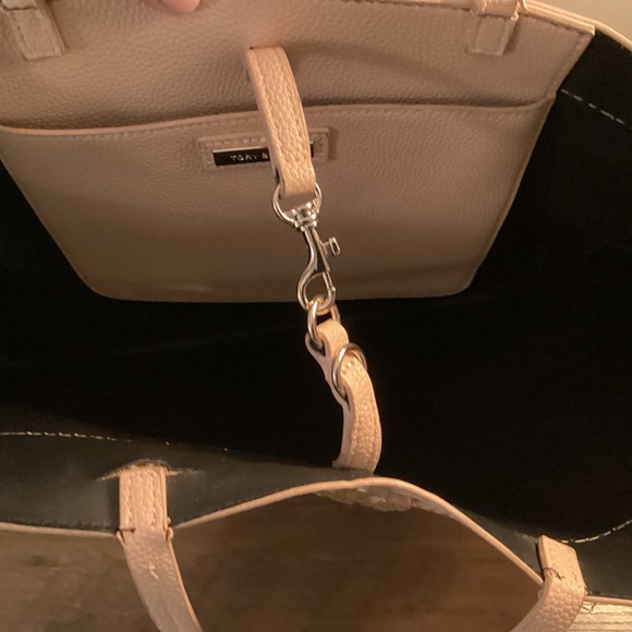 Tory Burch Light Blush Pebbled Leather Tassel Tote - Picture 7 of 12